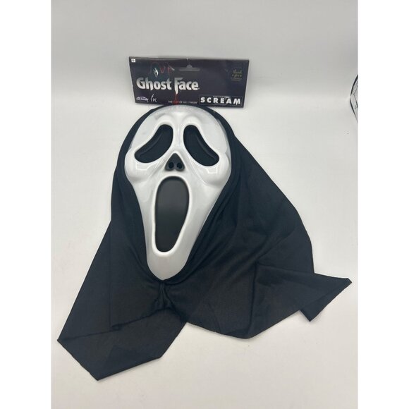 Ghost Face Scream Halloween Mask Costume Accessory 2012 Fun World Fright White - Picture 1 of 4